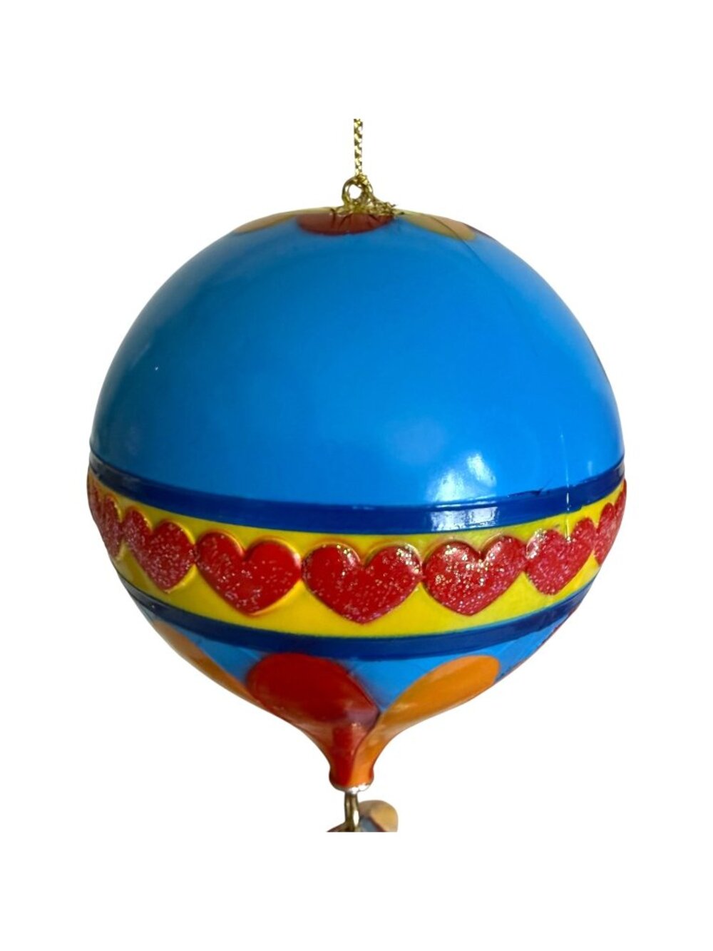 2 Kurt Adler Hot Air Balloon Christmas Ornaments Inspirational Words Plastic VTG - Picture 2 of 10